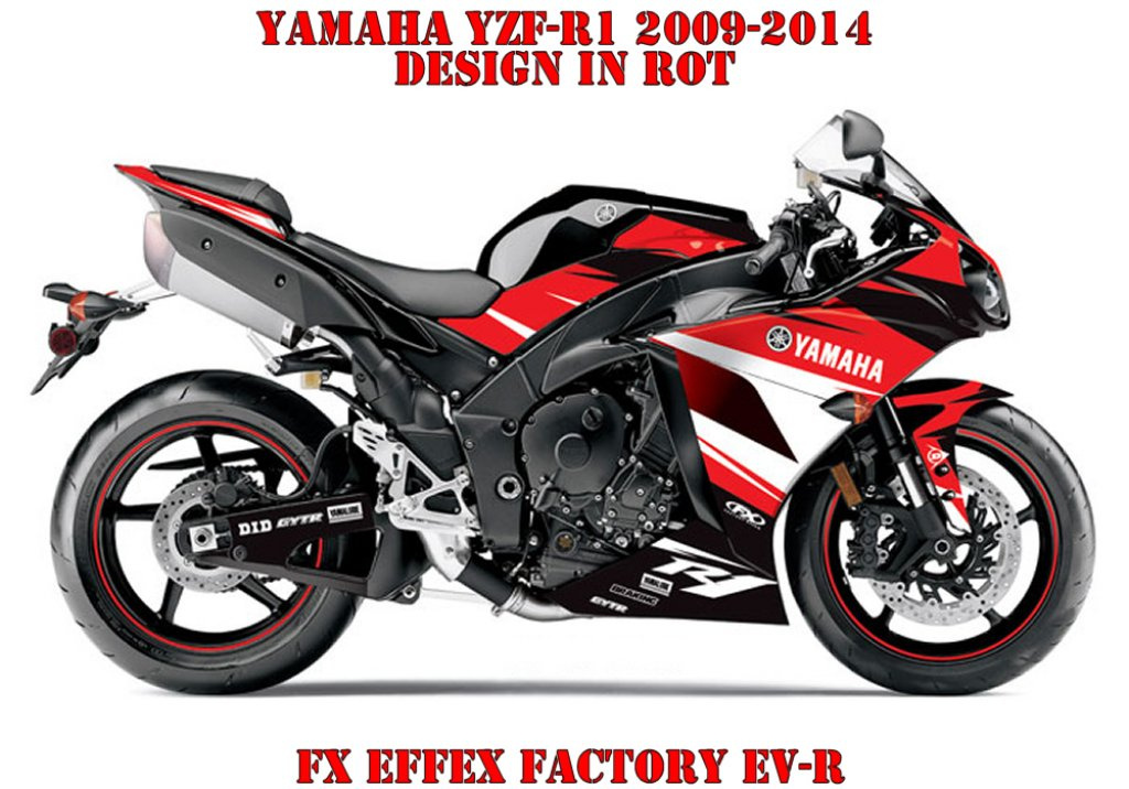 Beispiel Bild für die Farben, EV-R Rot für Yamaha YZF R1 2009-2014